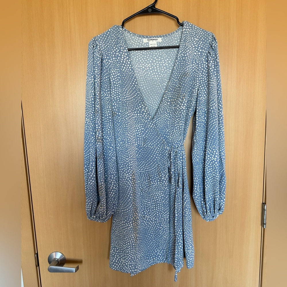 Blue and White Dress